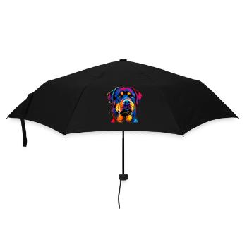 Rottweiler chien couleurs vives pop art fierté chiens - Parapluie standard - noir - Devant