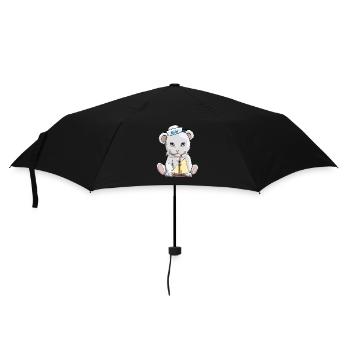 Cats, Teddy, Sailor, Maritime, Sailing Ship, Cat - Umbrella (small) - black - Front