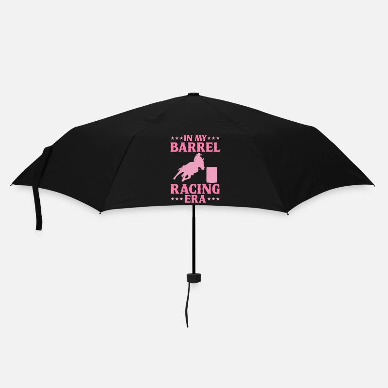 Cheval de course de barils de rodéo - Parapluie standard - noir
