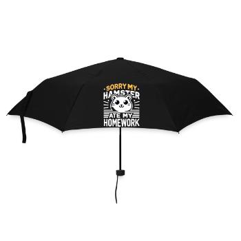Sorry, mein Hamster hat meine Hausaufgaben gefress - Regenschirm (klein) - Schwarz - Vorne