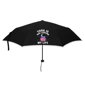 Goat Yoga Balancing My Life - Umbrella (small) - black - Front