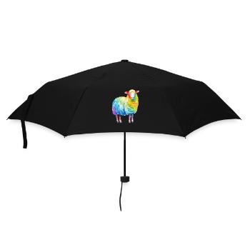 Buntes Schaf - Rainbow Sheep Farm Animal Farmer - Umbrella (small) - black - Front