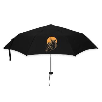 3 raton laveur lune hurlant tête de raton laveur cool - Parapluie standard - noir - Devant