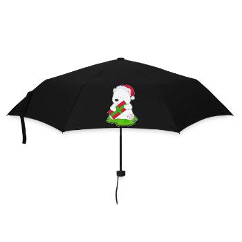 Polar Bear Christmas Christmas Hat - Umbrella (small) - black - Front