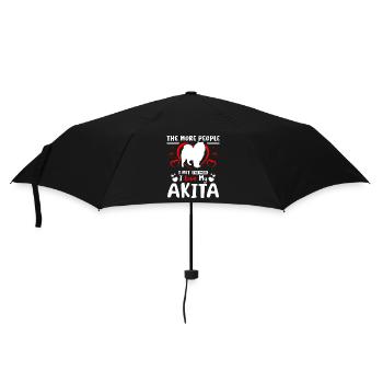 The more people I met the more I love my akita - Umbrella (small) - black - Front