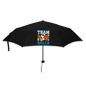 Gender Reveal Team boy team balls - Regenschirm (klein) - Schwarz - Vorne
