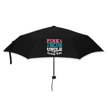 Pink or blue uncle loves you - Regenschirm (klein) - Schwarz - Vorne