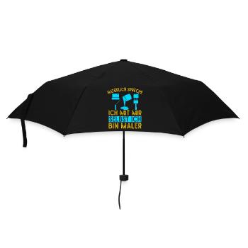 Malermeister Spreche Mit mir Selbst Maler Idee - Regenschirm (klein) - Schwarz - Vorne