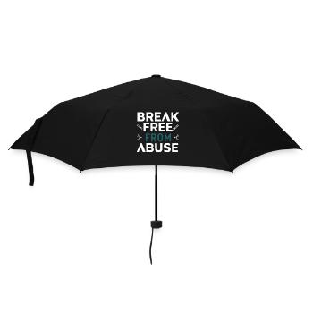 Raising awareness of domestic violence - Umbrella (small) - black - Front