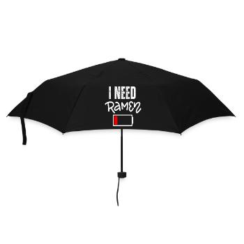 Ich brauche Ramen Japan Lustige Nudel-Ramen - Regenschirm (klein) - Schwarz - Vorne