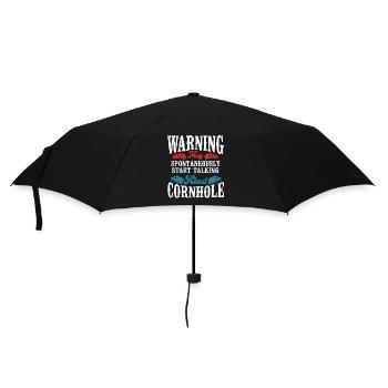 Cornhole Team Bean Bag Player - Regenschirm (klein) - Schwarz - Vorne