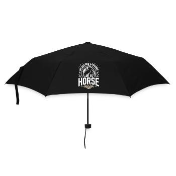 Meine zweite Sprache ist Pferd - Regenschirm (klein) - Schwarz - Vorne