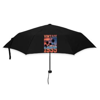 1955 Vintage Limited Edition Palmen Geboren 1955 - Regenschirm (klein) - Schwarz - Vorne