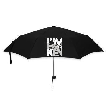 I'm Broken OK Typography Design - Umbrella (small) - black - Front