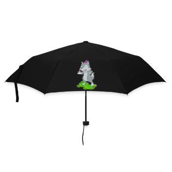 Gâteau d’anniversaire loup - Parapluie standard - noir - Devant