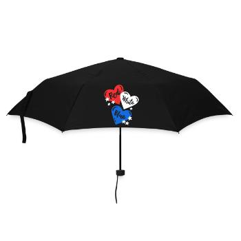 4. Juli USA Flagge Patriotisch - Regenschirm (klein) - Schwarz - Vorne