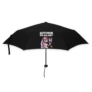 JGA Braut Junggesellinnenabschied Poltern Frauen - Regenschirm (klein) - Schwarz - Vorne