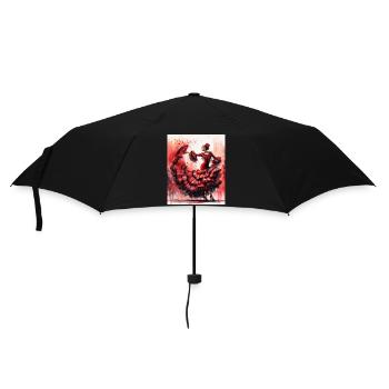 Die Leidenschaft der Flamenco-Tänzer - Regenschirm (klein) - Schwarz - Vorne