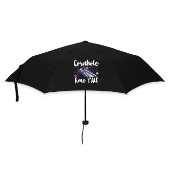 Cornhole Team Bean Bag Player - Regenschirm (klein) - Schwarz - Vorne