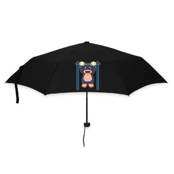 Taupe Bodybuilder Tractions Musculation - Parapluie standard - noir - Devant