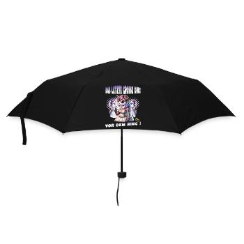 JGA Braut Junggesellinnenabschied Poltern Frauen - Regenschirm (klein) - Schwarz - Vorne