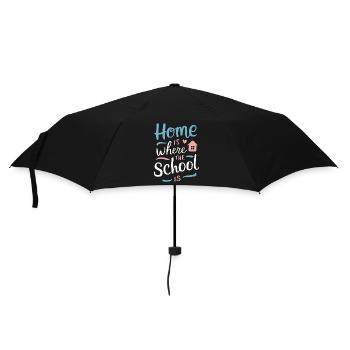 École-maison Maman Papa Vie de famille Parcours communautaire - Parapluie standard - noir - Devant