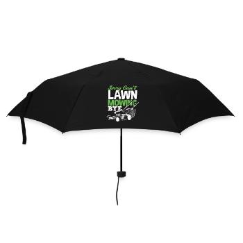 Landschaftsgärtner Rasen Mähen Bye - Regenschirm (klein) - Schwarz - Vorne