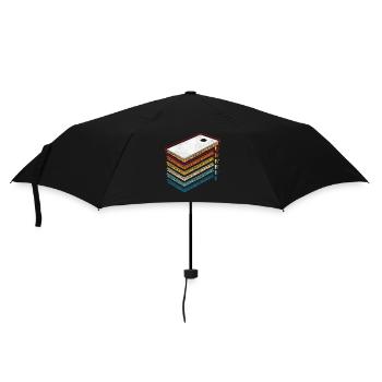 Joueur de sac de haricots de l’équipe Cornhole - Parapluie standard - noir - Devant