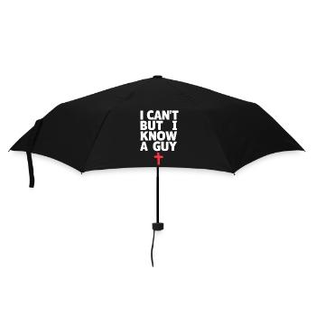 Ich Kann Nicht Aber Ich Kenne Einen Jesus Kreuz - Regenschirm (klein) - Schwarz - Vorne