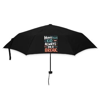 Homeschool Mom Dad Family Life Community Journey - Umbrella (small) - black - Front