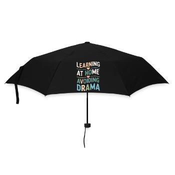 Homeschool Mom Dad Family Life Community Journey - Umbrella (small) - black - Front