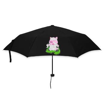 Pig Halloween Mummy - Umbrella (small) - black - Front