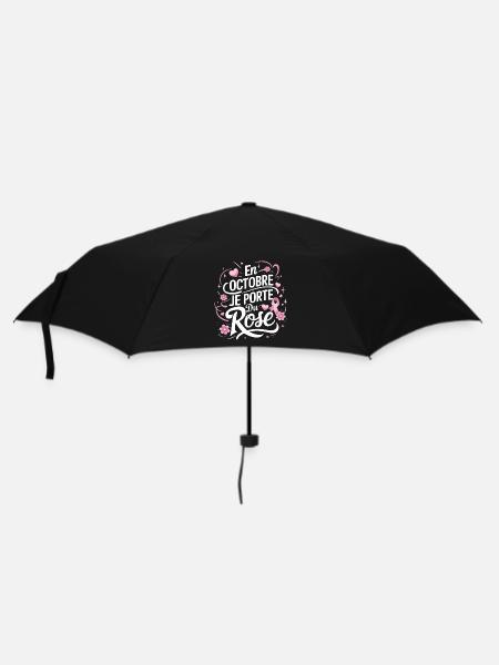 Rosa Oktober Kampf gegen Brustkrebs - Regenschirm (klein) - Schwarz