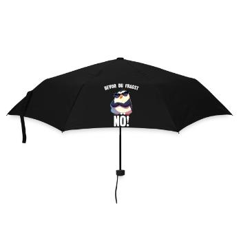 Avant que vous ne demandiez : Non ! Pingouin Dessin Animé Sarcasme - Parapluie standard - noir - Devant