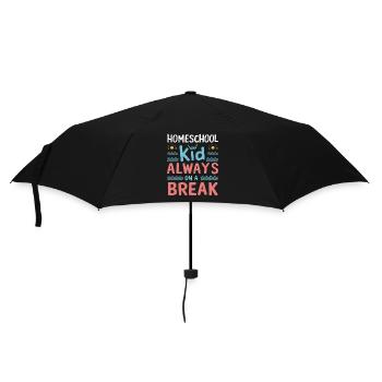 Homeschool Mom Dad Family Life Community Journey - Umbrella (small) - black - Front