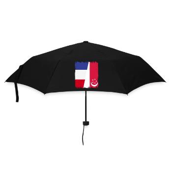 Singapur Frankreich - Regenschirm (klein) - Schwarz - Vorne