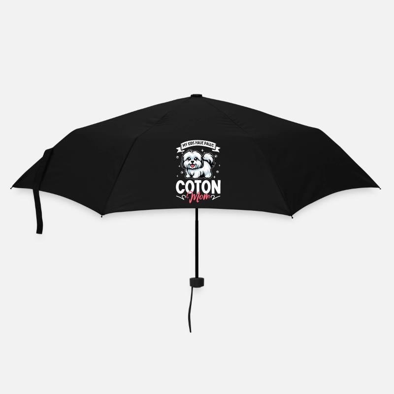Coton de Tulear Mama - Regenschirm (klein) - Schwarz