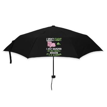 Furz Furzen Pupsen - Regenschirm (klein) - Schwarz - Vorne