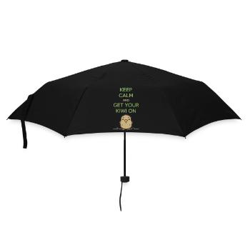 New Zealand Souvenir: Keep Calm And Get Your Kiwi - Umbrella (small) - black - Front