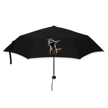 Funny Dabbing Raccoon Farmer Animal Lover Dab - Umbrella (small) - black - Front