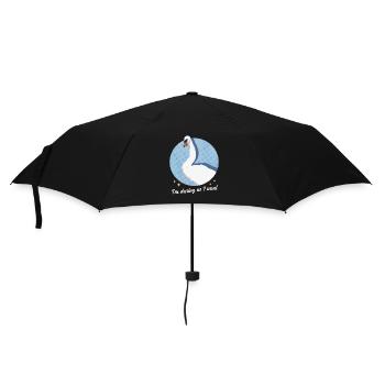 Schwan Schwäne Schwanenliebhaber Geschenk - Regenschirm (klein) - Schwarz - Vorne