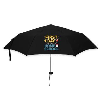 Homeschool Mom Dad Family Life Community Journey - Umbrella (small) - black - Front