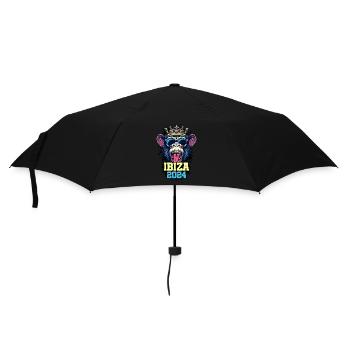 Ibiza 2024 Affe - Regenschirm (klein) - Schwarz - Vorne