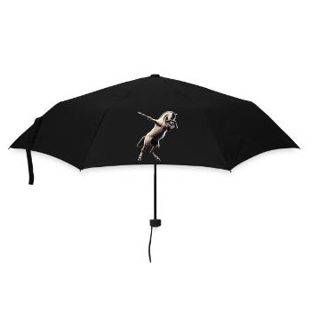 Lustige Dabbing Pferd Tanzen Tierliebhaber Dab - Regenschirm (klein) - Schwarz - Vorne