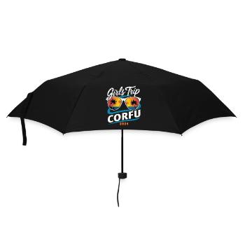 Girls Trip Korfu 2024 - Regenschirm (klein) - Schwarz - Vorne