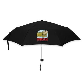 Leguan Dad Eidechse Leguane Geschenk - Regenschirm (klein) - Schwarz - Vorne