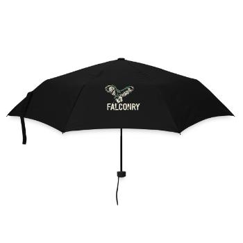 Falknerei Vogel Falke Jagd Falkner - Regenschirm (klein) - Schwarz - Vorne