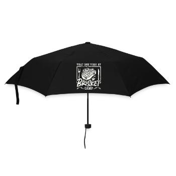 Barbecue de poitrine de bœuf qui une fois à la viande grillée - Parapluie standard - noir - Devant