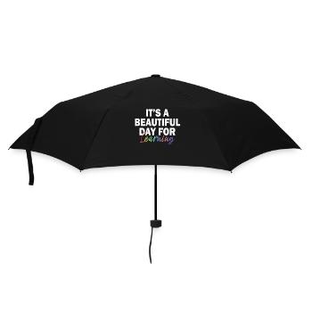 Es ist ein schöner Tag zum Lernen - Regenschirm (klein) - Schwarz - Vorne