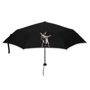 Funny Dabbing Rabbit Animal Lover Animals - Umbrella (small) - black - Front